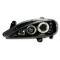 Renault Megane (99-02)/Scenic (99-02) priekšējie lukturi, enģeļ acis, melni